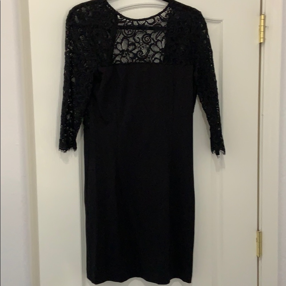 Black Lace 3/4 Sleeve Dress